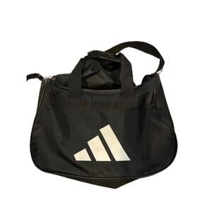 Adidas Defender Small Gray Black Gym Bag 18"x10"x12"